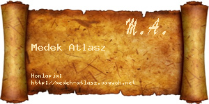 Medek Atlasz névjegykártya